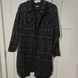 dip Black and Gray Geometric Cardigan